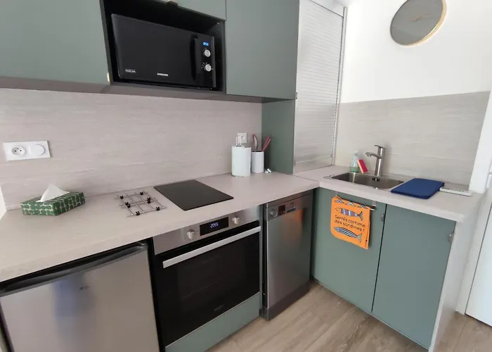 Appartement Studio Avec Parking Centre-ville Face A La Gare Plage & Commerces *